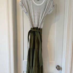 Veronica Beard mixed media midi dress size Small
